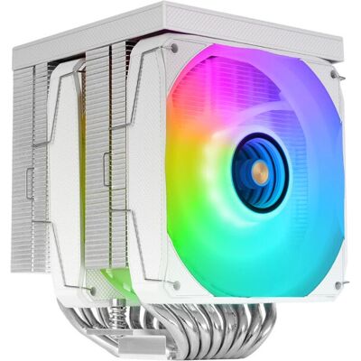 Refrigerador de CPU Mars Gaming MCPU-LCDPRO - Blanco - Torre Doble 380W 8 Heatpipes Refrigerador de CPU Mars Gaming MCPU-LCDPRO - Blanco - Torre Doble 380W 8 Heatpipes