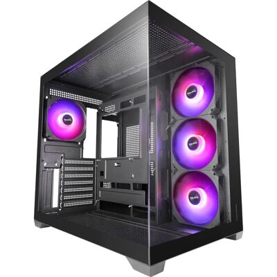 Obudowa Komputerowa Mars Gaming MCV5 - Panoramiczne szkło hartowane, 4 wentylatory ARGB Obudowa Komputerowa Mars Gaming MCV5 - Panoramiczne szkło hartowane, 4 wentylatory ARGB