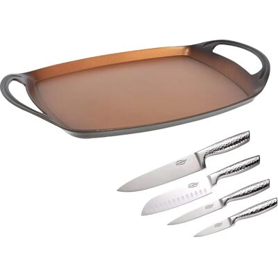San Ignacio Kupfer Antihaft Kochgeschirr-Set - 36x7,1cm - Küchenutensilien San Ignacio Kupfer Antihaft Kochgeschirr-Set - 36x7,1cm - Küchenutensilien