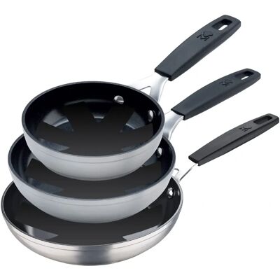 Masterpro Geschmiedete Aluminium-Bratpfannenset - 16/20/24 cm Masterpro Geschmiedete Aluminium-Bratpfannenset - 16/20/24 cm