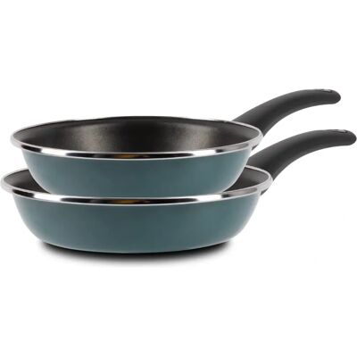 Bergner Classique Emaillierter Stahl Kochtopf-Set - Grün - 20/26cm Bergner Classique Emaillierter Stahl Kochtopf-Set - Grün - 20/26cm