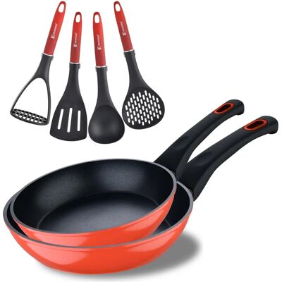 BERGNER Classique Rotes Antihaft-Kochgeschirr-Set BERGNER Classique Rotes Antihaft-Kochgeschirr-Set