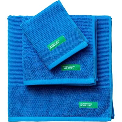 Benetton Modelo Set 3P Toallas de algodón azul - Baño, Manos, Lavabo Benetton Modelo Set 3P Toallas de algodón azul - Baño, Manos, Lavabo