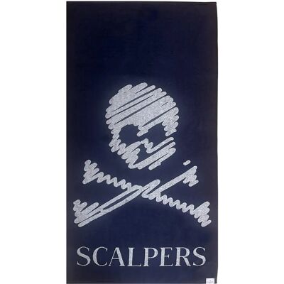 Scalpers Home Cotton Towel - Blue Marine - 90x180cm - Absorbent & Soft Scalpers Home Cotton Towel - Blue Marine - 90x180cm - Absorbent & Soft