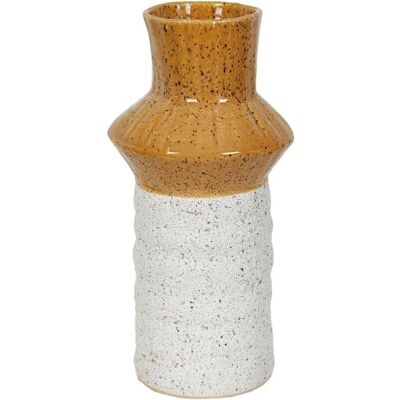 Wazon Romimex Żółty Biały Ceramiczny - Dekoracja Wazon Romimex Żółty Biały Ceramiczny - Dekoracja