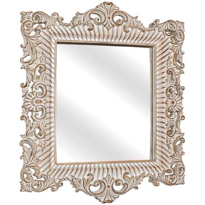Miroir Murale Romimex - Résine Naturelle - 35x30cm - Fixation Murale Miroir Murale Romimex - Résine Naturelle - 35x30cm - Fixation Murale