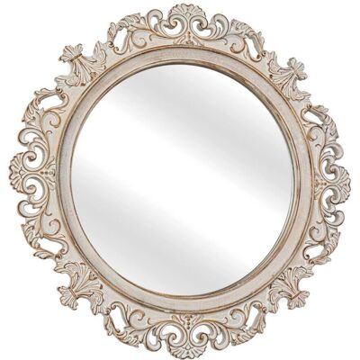 Romimex Natural Resina 34 x 34 x 2 cm Wall Mirror - Round Romimex Natural Resina 34 x 34 x 2 cm Wall Mirror - Round