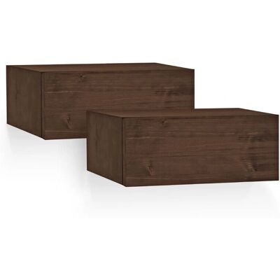 Decowood - Mesita de noche de pared con cajón - 40x15cm Decowood - Mesita de noche de pared con cajón - 40x15cm