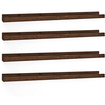 Decowood Pack 4 Étagères Flottantes en Bois Massif - Étagère - Publicité Decowood Pack 4 Étagères Flottantes en Bois Massif - Étagère - Publicité