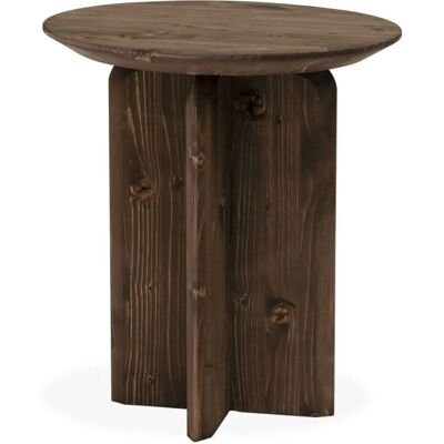 Decowood Mesa auxiliar de madera maciza de nogal - Mesa auxiliar Decowood Mesa auxiliar de madera maciza de nogal - Mesa auxiliar