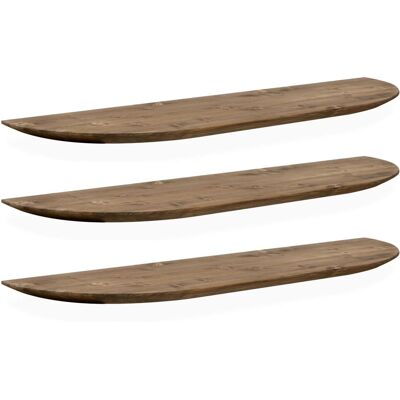 Decowood - Étagères Flottantes en Bois Massif - Chêne Foncé - 100cm - Publicité Decowood - Étagères Flottantes en Bois Massif - Chêne Foncé - 100cm - Publicité