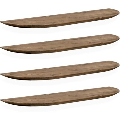 Étagères en bois rustique DECOWOOD - 160cm Chêne foncé - Fixation murale - Publicité Étagères en bois rustique DECOWOOD - 160cm Chêne foncé - Fixation murale - Publicité