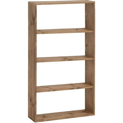 Decowood Modelo - Estantería de madera maciza con 3 estantes de roble oscuro - Estantería Decowood Modelo - Estantería de madera maciza con 3 estantes de roble oscuro - Estantería