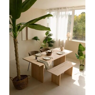 Mesa de comedor de pino macizo - Roble medio - 140x80cm Mesa de comedor de pino macizo - Roble medio - 140x80cm