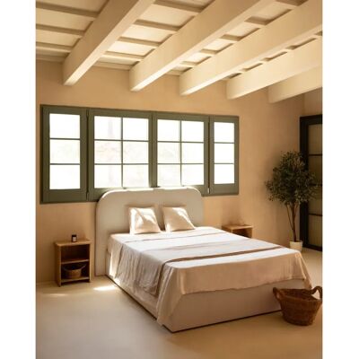 DECOWOOD Canapé tapissé gris clair 150x200cm - Sommier tapissé - Publicité DECOWOOD Canapé tapissé gris clair 150x200cm - Sommier tapissé - Publicité