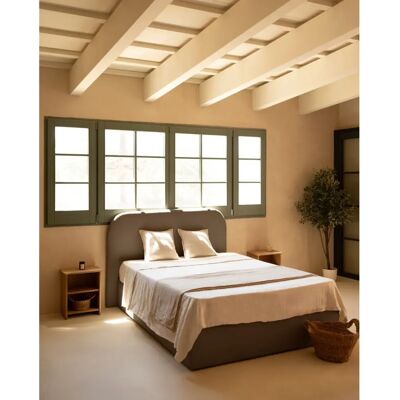 DECOWOOD 135x200 - gris foncé - 100% polypropylène - Ottoman bed base - Publicité DECOWOOD 135x200 - gris foncé - 100% polypropylène - Ottoman bed base - Publicité