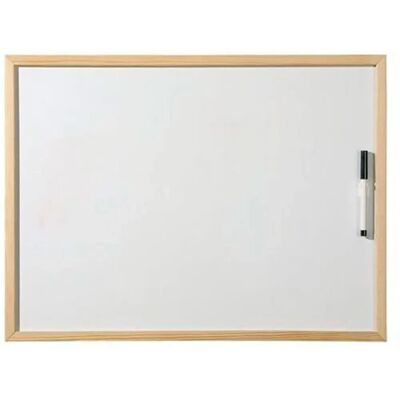 Pizarra blanca ACAN con marco de madera - 60x90cm - Para escuela y oficina Pizarra blanca ACAN con marco de madera - 60x90cm - Para escuela y oficina