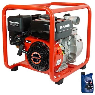 Pompa acqua Sakawa Modello 851SP52A - 30.000 L/h, 7CV, Benzina Pompa acqua Sakawa Modello 851SP52A - 30.000 L/h, 7CV, Benzina