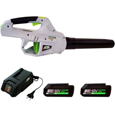 Soplador de hojas de batería 40V Akita - Ligero, ecológico, 2 baterías Soplador de hojas de batería 40V Akita - Ligero, ecológico, 2 baterías