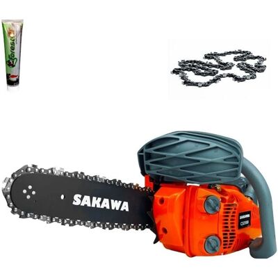 Sakawa Motosierra gasolina 12" - Seguridad y potencia Sakawa Motosierra gasolina 12" - Seguridad y potencia