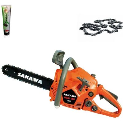 Sakawa Sierra de cadena CS38T - 16 pulgadas, 38cc, Ligera, Arranque fácil Sakawa Sierra de cadena CS38T - 16 pulgadas, 38cc, Ligera, Arranque fácil