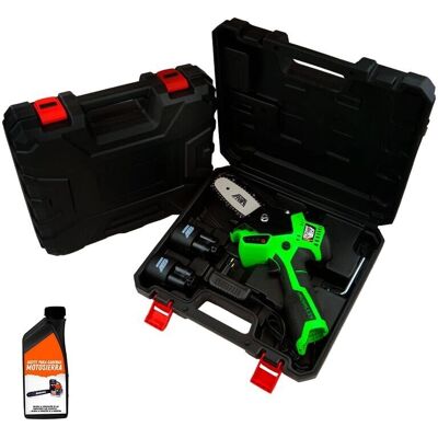 Mini Motosierra Akita - Batería 16V, Sierra de 4", 2 Baterías, Cargador Mini Motosierra Akita - Batería 16V, Sierra de 4", 2 Baterías, Cargador
