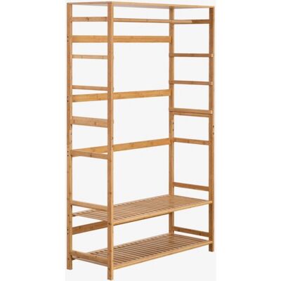 Sklum Bambus Schrank Krauford Natur - Offene Wardrobe Sklum Bambus Schrank Krauford Natur - Offene Wardrobe