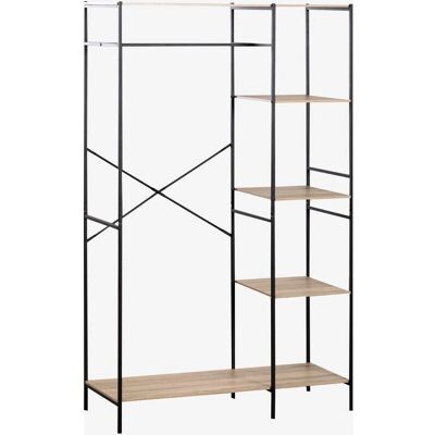 Armoire Ouverte Baxter en Bois et Métal Noir & Naturel - Armoire Ouverte - Publicité Armoire Ouverte Baxter en Bois et Métal Noir & Naturel - Armoire Ouverte - Publicité