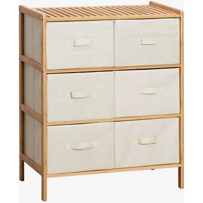 SKLUM Commode Double en Bambou Nafan - Bois Naturel - Blanc - Mobilier Chambre - Publicité SKLUM Commode Double en Bambou Nafan - Bois Naturel - Blanc - Mobilier Chambre - Publicité