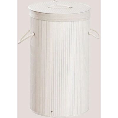 SKLUM - Bambus Wäschekorb Irma Weiß - Ø35,5cm SKLUM - Bambus Wäschekorb Irma Weiß - Ø35,5cm