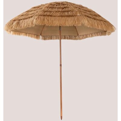 Parasol en Acier Rohs Ø220 cm - Style Naturel - Ombre de Jardin - Publicité Parasol en Acier Rohs Ø220 cm - Style Naturel - Ombre de Jardin - Publicité