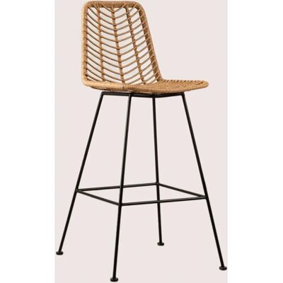 Sklum Pack de 2 Tabourets Hauts en Rotin Synthétique - 75 cm - Publicité Sklum Pack de 2 Tabourets Hauts en Rotin Synthétique - 75 cm - Publicité
