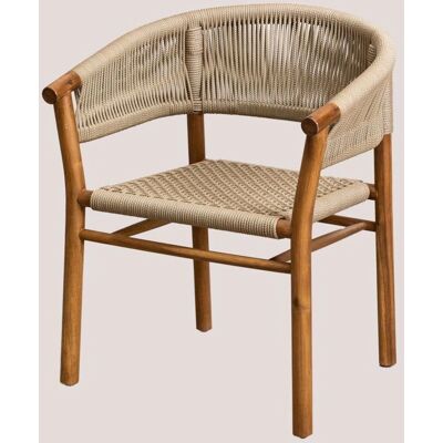 SKLUM - Juego de 4 Sillas de Comedor de Madera - Marrón Trigo SKLUM - Juego de 4 Sillas de Comedor de Madera - Marrón Trigo