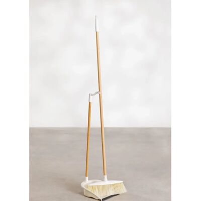Sklum - Scopa e Paletta in Bambù Beige Crema - Strumento di Pulizia Sklum - Scopa e Paletta in Bambù Beige Crema - Strumento di Pulizia