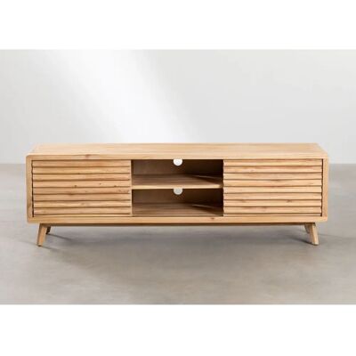 Mueble de TV de Madera Deleyna marrón - Puertas ajustables - 160 cm Mueble de TV de Madera Deleyna marrón - Puertas ajustables - 160 cm