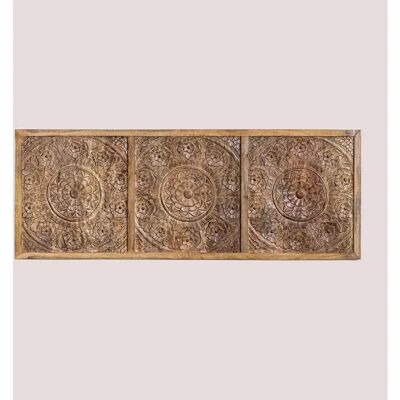 Tête de lit en bois de mangue Sklum - 150 cm - Sculpté Naturel - Élégant - Publicité Tête de lit en bois de mangue Sklum - 150 cm - Sculpté Naturel - Élégant - Publicité