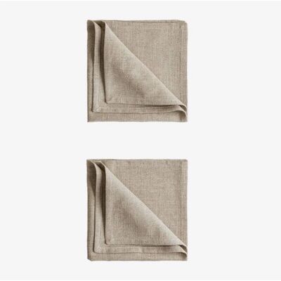 SKLUM - Leinen- und Baumwollservietten-Set - Tapioca Beige SKLUM - Leinen- und Baumwollservietten-Set - Tapioca Beige