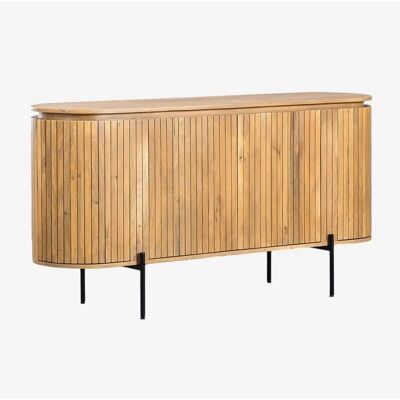 Sklum Credenza en Madera de Mango - 4 Puertas - Mueble Elegante Sklum Credenza en Madera de Mango - 4 Puertas - Mueble Elegante