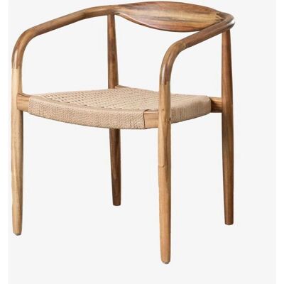 Sklum - Pack de 2 sillas de comedor en madera de acacia - Marrón Trigo Sklum - Pack de 2 sillas de comedor en madera de acacia - Marrón Trigo