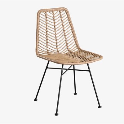 SKLUM Lot de 2 Chaises en Rotin Synthétique Gouda Noir - Publicité SKLUM Lot de 2 Chaises en Rotin Synthétique Gouda Noir - Publicité