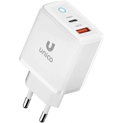UNICO - HC1694 - Cargador 45W USB-A USB-C PD3.0 UNICO - HC1694 - Cargador 45W USB-A USB-C PD3.0