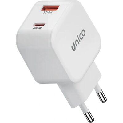 UNICO - HC1848 - Blanco - PD30W USB A+C - Cargador UNICO - HC1848 - Blanco - PD30W USB A+C - Cargador