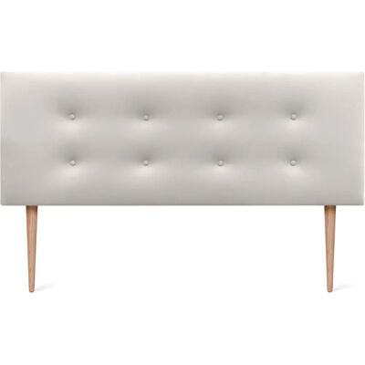 Tête de lit Dhome - 160x105cm avec Pieds pour lits 150/160 - Blanc Os - Publicité Tête de lit Dhome - 160x105cm avec Pieds pour lits 150/160 - Blanc Os - Publicité