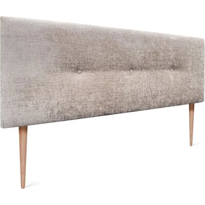 Tête de lit en Laine Naturelle Dhome - Boutons pour Lit 135/140cm - Beige - Publicité Tête de lit en Laine Naturelle Dhome - Boutons pour Lit 135/140cm - Beige - Publicité