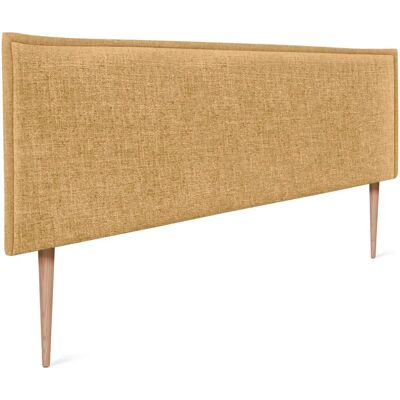Tête de lit en lin naturel Dhome - 145x105cm, Moutarde - Tête de lit - Publicité Tête de lit en lin naturel Dhome - 145x105cm, Moutarde - Tête de lit - Publicité