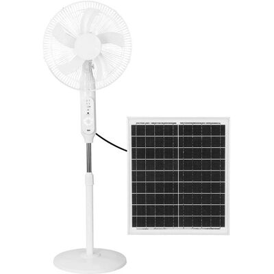 Ventilador Solar BILAKE Blanco 30W DC Mando 3 Velocidades 5 Aspas - Ventilador Ventilador Solar BILAKE Blanco 30W DC Mando 3 Velocidades 5 Aspas - Ventilador
