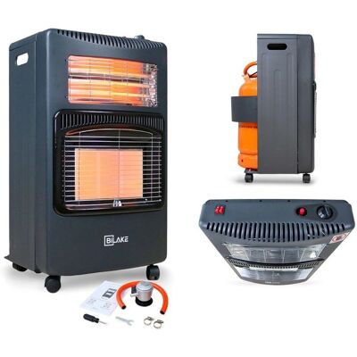 Estufa híbrida de gas y eléctrica Bilake - Portátil y plegable - 4200W Estufa híbrida de gas y eléctrica Bilake - Portátil y plegable - 4200W
