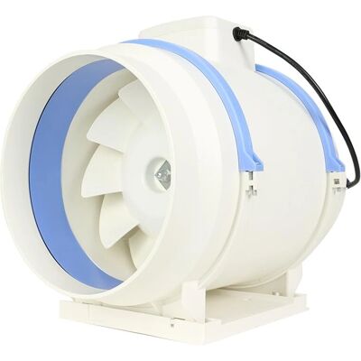 Bilake - Extractor de aire en línea 250mm, 165/225W, Blanco/Azul - Equipo de ventilación Bilake - Extractor de aire en línea 250mm, 165/225W, Blanco/Azul - Equipo de ventilación