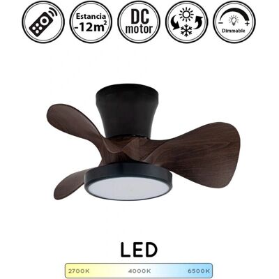 Bilake Mini Ventilador de Techo Negro Madera - Silencioso y Compacto Bilake Mini Ventilador de Techo Negro Madera - Silencioso y Compacto