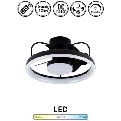 Ventilador de Techo Negro Bilake con Luz - Moderno, Silencioso, 6 Velocidades Ventilador de Techo Negro Bilake con Luz - Moderno, Silencioso, 6 Velocidades